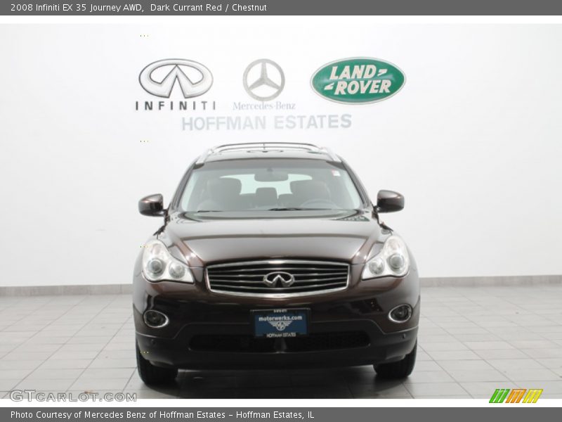 Dark Currant Red / Chestnut 2008 Infiniti EX 35 Journey AWD