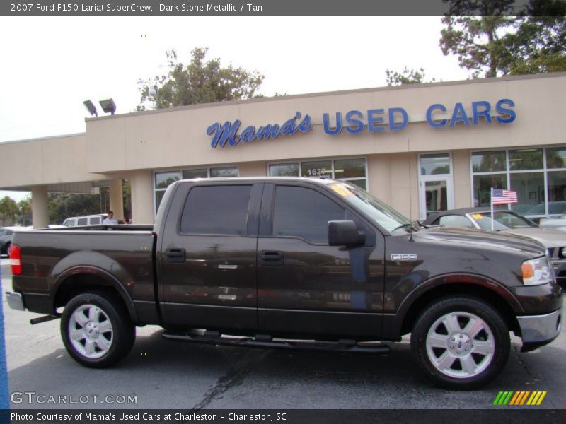 Dark Stone Metallic / Tan 2007 Ford F150 Lariat SuperCrew