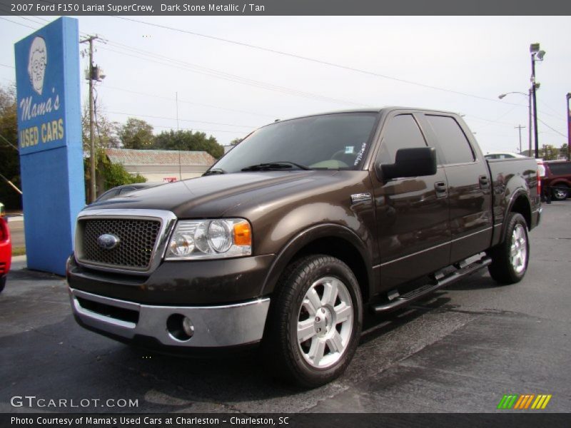 Dark Stone Metallic / Tan 2007 Ford F150 Lariat SuperCrew