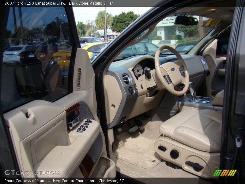 Dark Stone Metallic / Tan 2007 Ford F150 Lariat SuperCrew