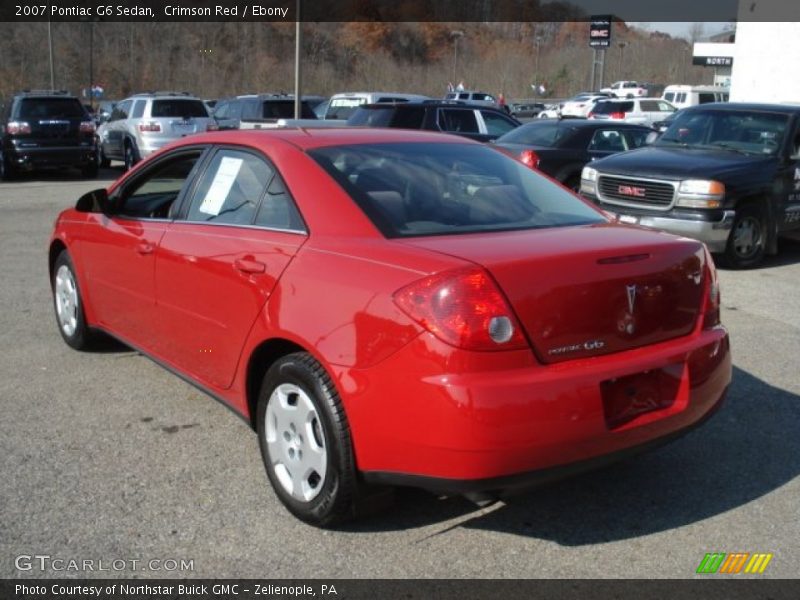 Crimson Red / Ebony 2007 Pontiac G6 Sedan