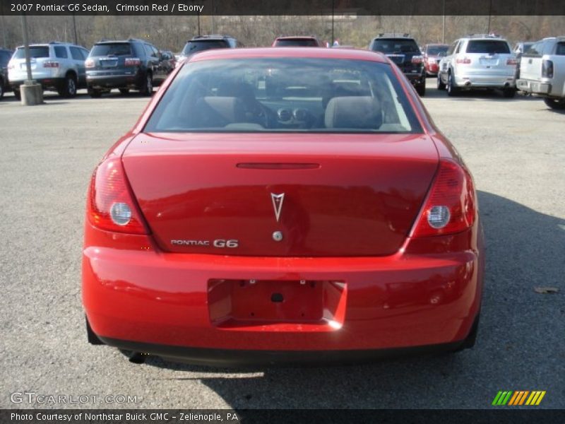 Crimson Red / Ebony 2007 Pontiac G6 Sedan