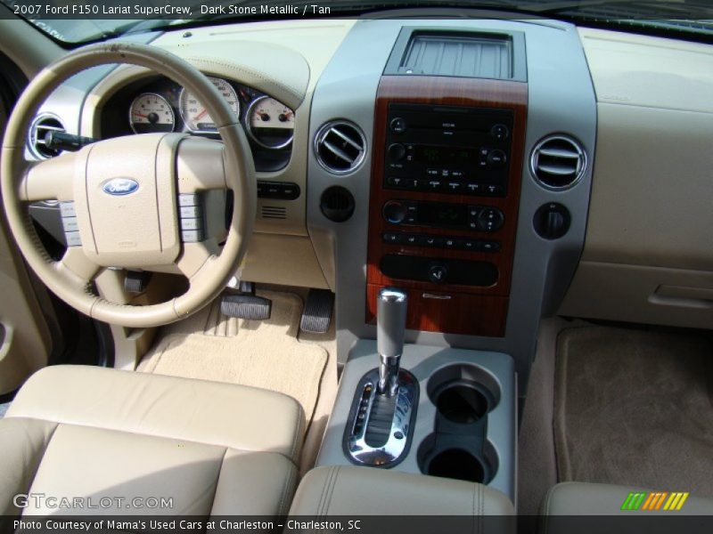 Dark Stone Metallic / Tan 2007 Ford F150 Lariat SuperCrew