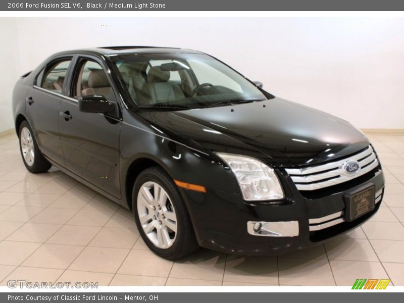 Black / Medium Light Stone 2006 Ford Fusion SEL V6