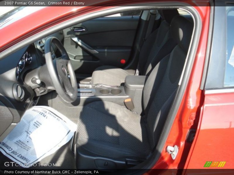 Crimson Red / Ebony 2007 Pontiac G6 Sedan