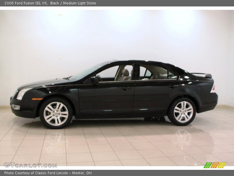 Black / Medium Light Stone 2006 Ford Fusion SEL V6