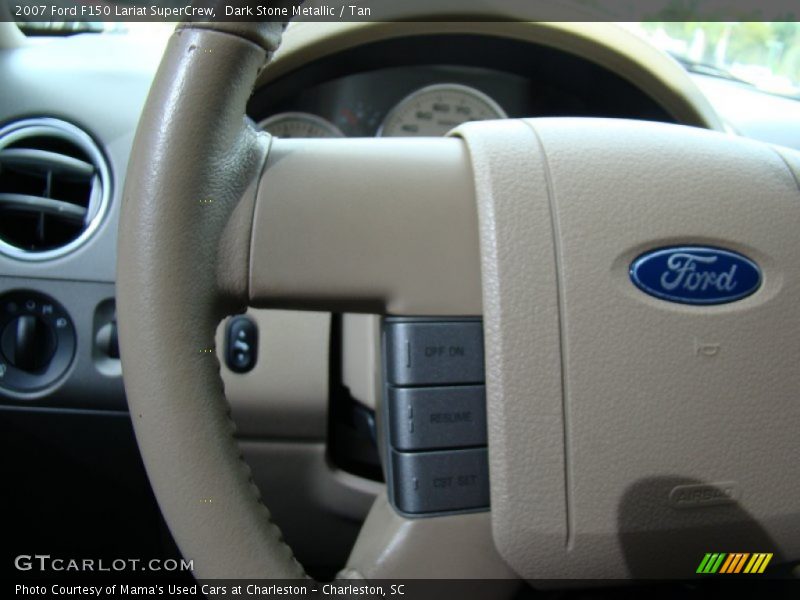 Dark Stone Metallic / Tan 2007 Ford F150 Lariat SuperCrew