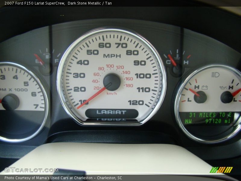 Dark Stone Metallic / Tan 2007 Ford F150 Lariat SuperCrew