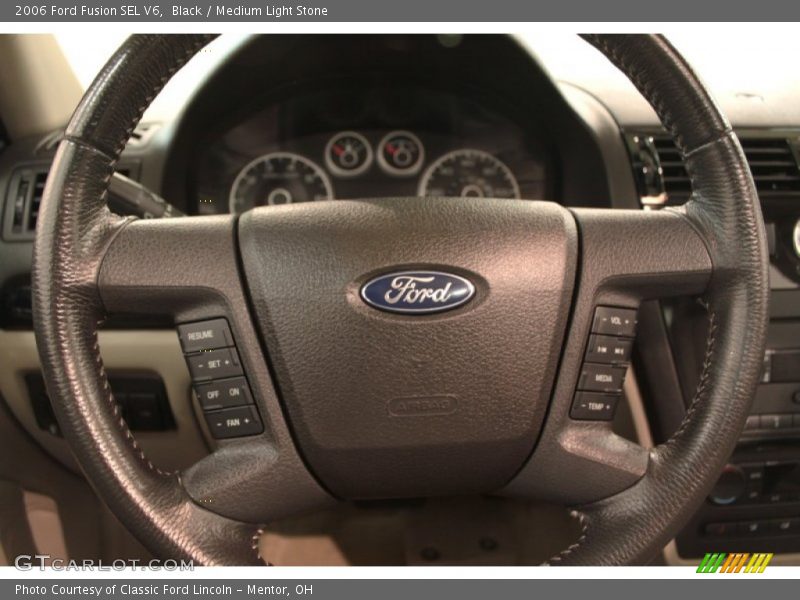 Black / Medium Light Stone 2006 Ford Fusion SEL V6
