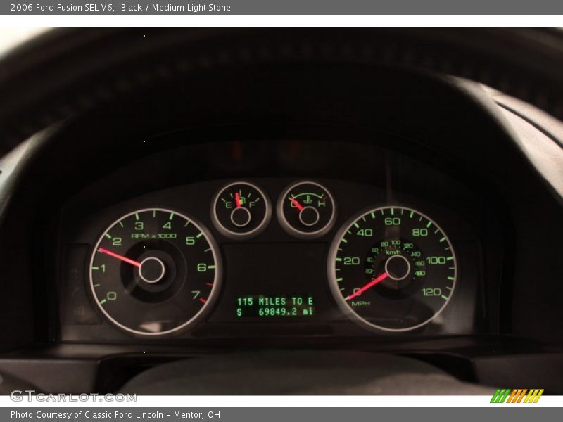 Black / Medium Light Stone 2006 Ford Fusion SEL V6