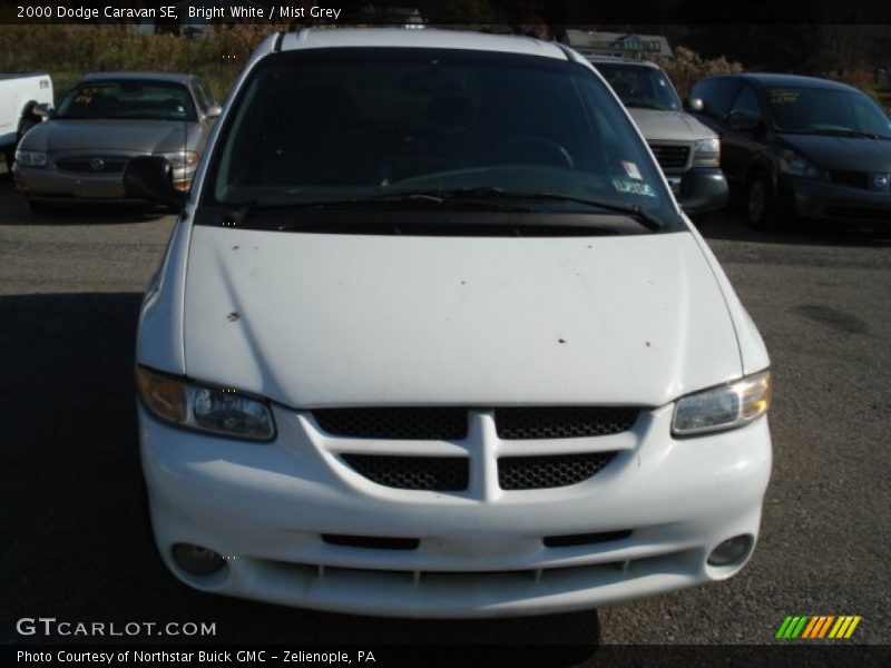 Bright White / Mist Grey 2000 Dodge Caravan SE