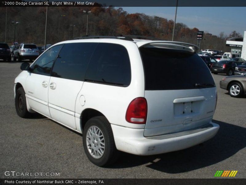 Bright White / Mist Grey 2000 Dodge Caravan SE
