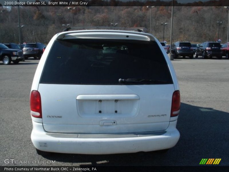 Bright White / Mist Grey 2000 Dodge Caravan SE