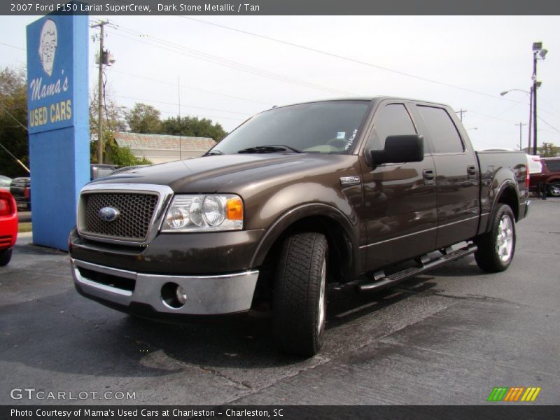 Dark Stone Metallic / Tan 2007 Ford F150 Lariat SuperCrew