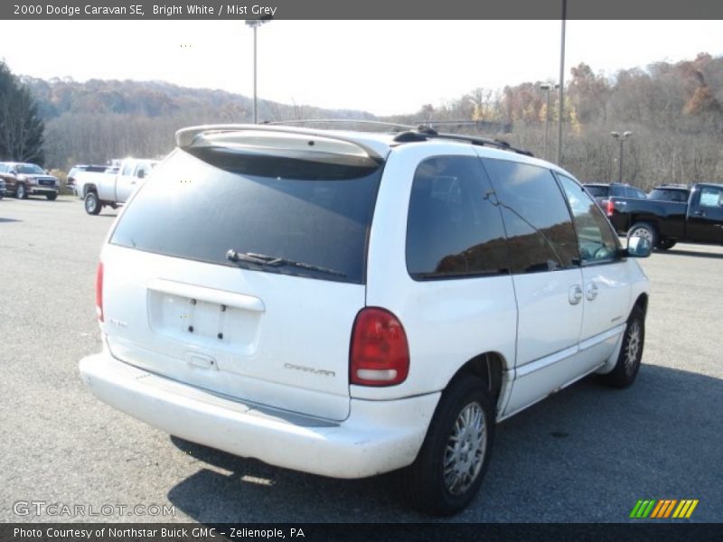 Bright White / Mist Grey 2000 Dodge Caravan SE