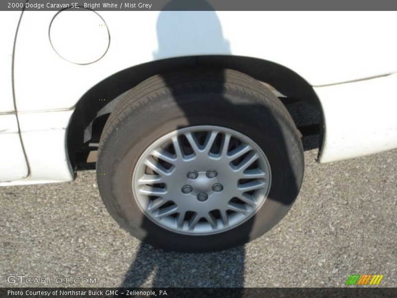 Bright White / Mist Grey 2000 Dodge Caravan SE