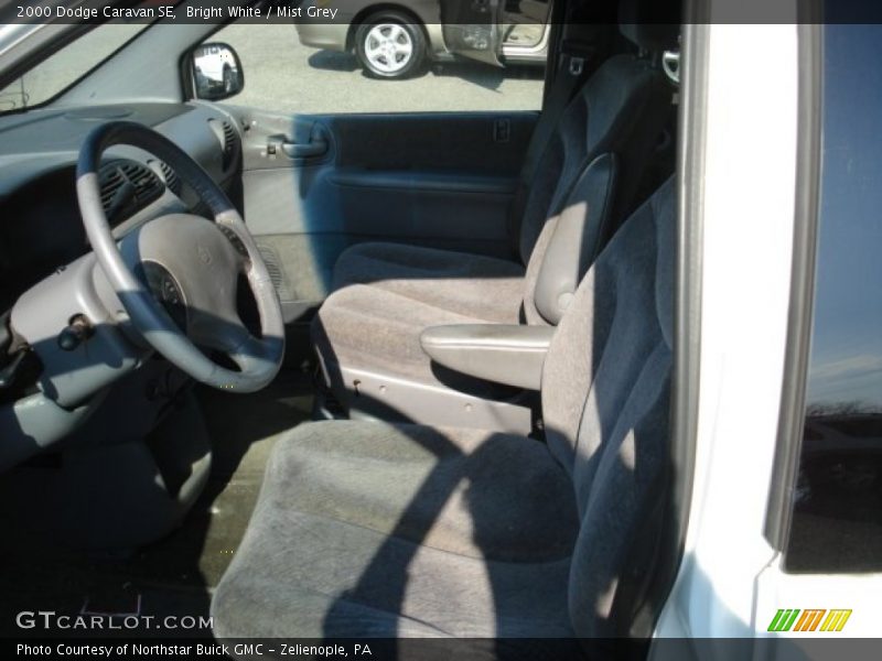 Bright White / Mist Grey 2000 Dodge Caravan SE