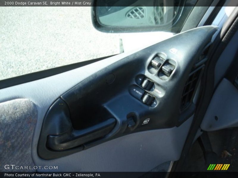 Bright White / Mist Grey 2000 Dodge Caravan SE