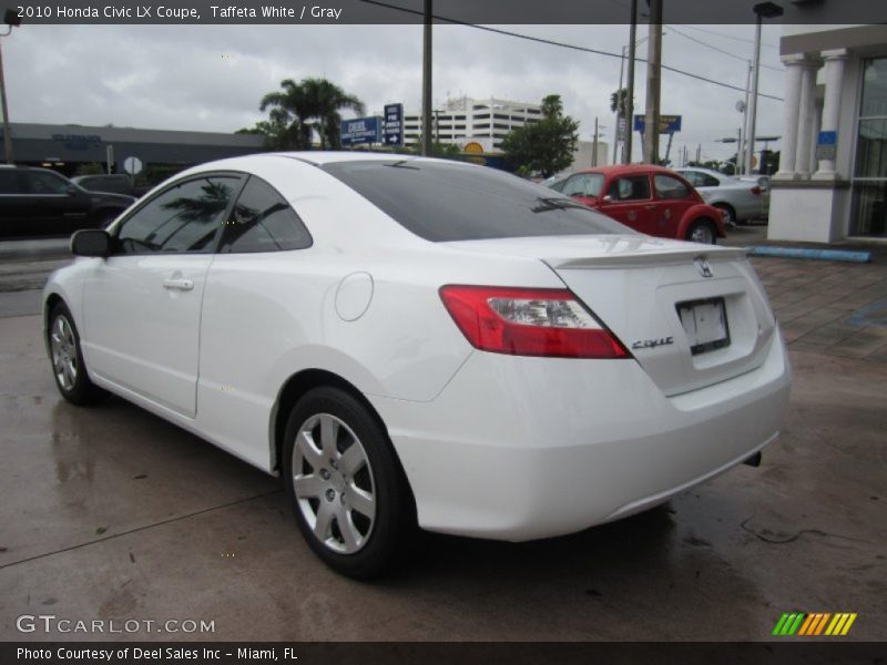 Taffeta White / Gray 2010 Honda Civic LX Coupe