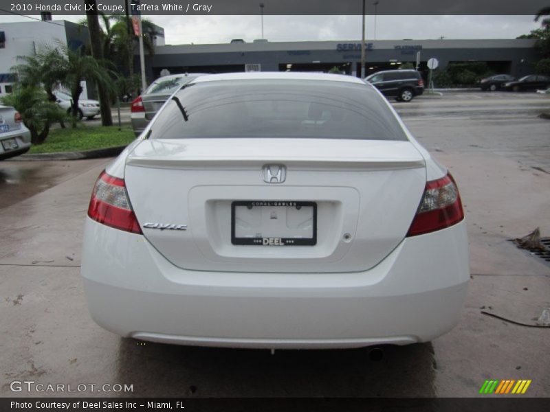 Taffeta White / Gray 2010 Honda Civic LX Coupe