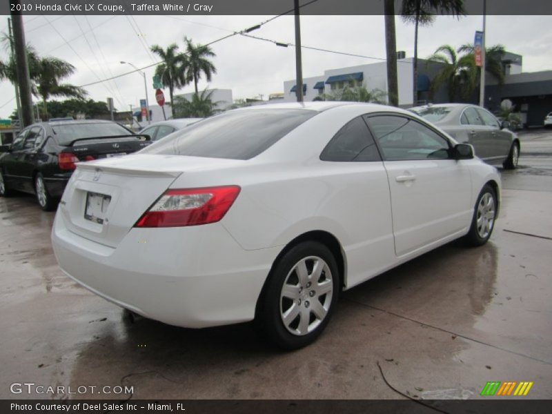 Taffeta White / Gray 2010 Honda Civic LX Coupe