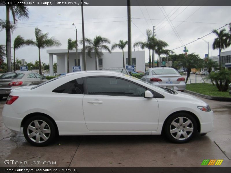 Taffeta White / Gray 2010 Honda Civic LX Coupe