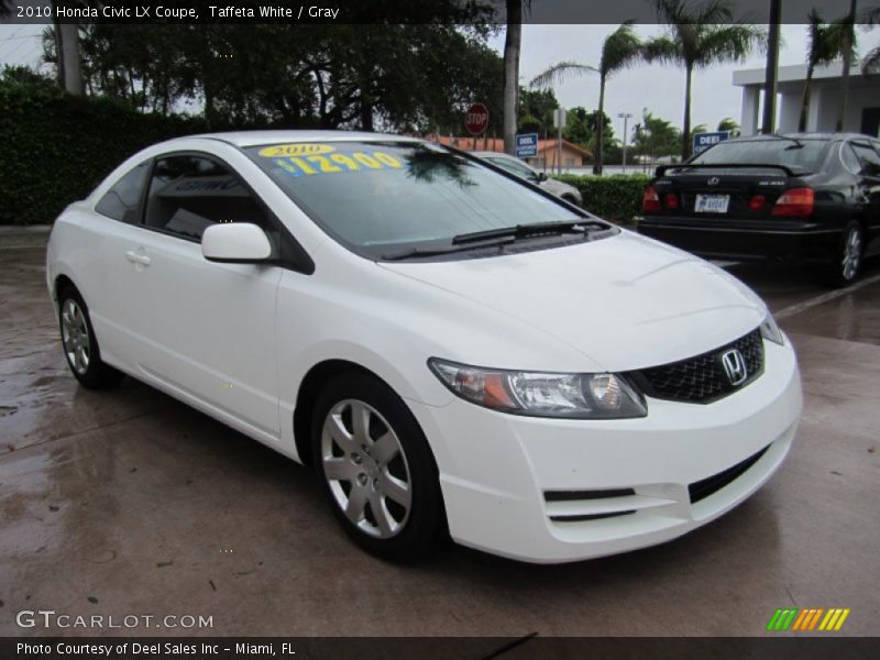 Taffeta White / Gray 2010 Honda Civic LX Coupe