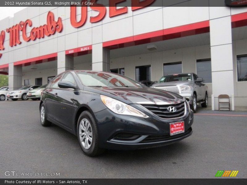 Midnight Black / Gray 2012 Hyundai Sonata GLS