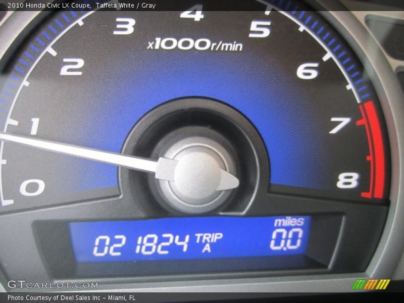 Taffeta White / Gray 2010 Honda Civic LX Coupe