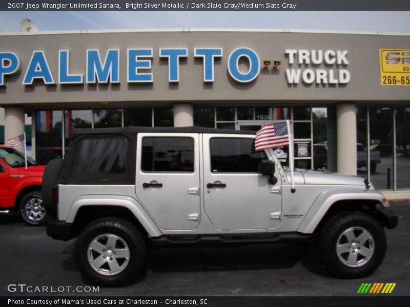 Bright Silver Metallic / Dark Slate Gray/Medium Slate Gray 2007 Jeep Wrangler Unlimited Sahara