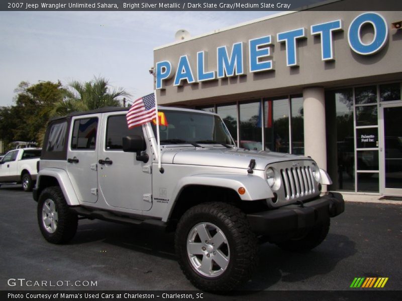 Bright Silver Metallic / Dark Slate Gray/Medium Slate Gray 2007 Jeep Wrangler Unlimited Sahara