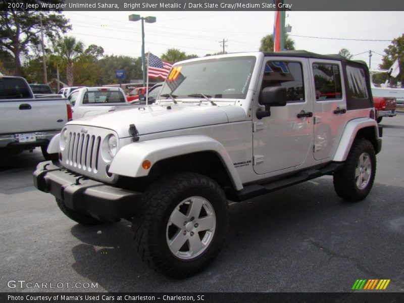 Bright Silver Metallic / Dark Slate Gray/Medium Slate Gray 2007 Jeep Wrangler Unlimited Sahara
