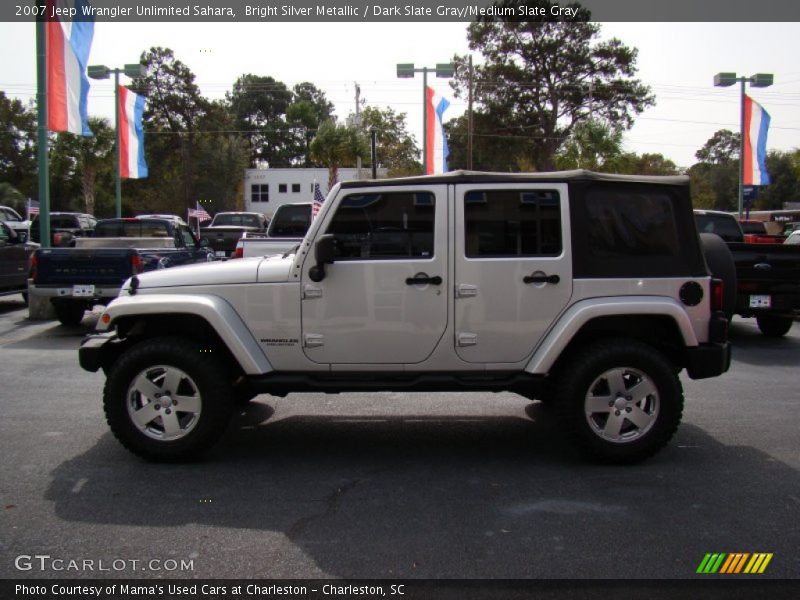 Bright Silver Metallic / Dark Slate Gray/Medium Slate Gray 2007 Jeep Wrangler Unlimited Sahara