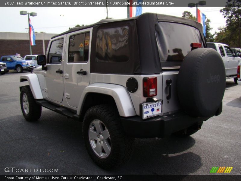 Bright Silver Metallic / Dark Slate Gray/Medium Slate Gray 2007 Jeep Wrangler Unlimited Sahara