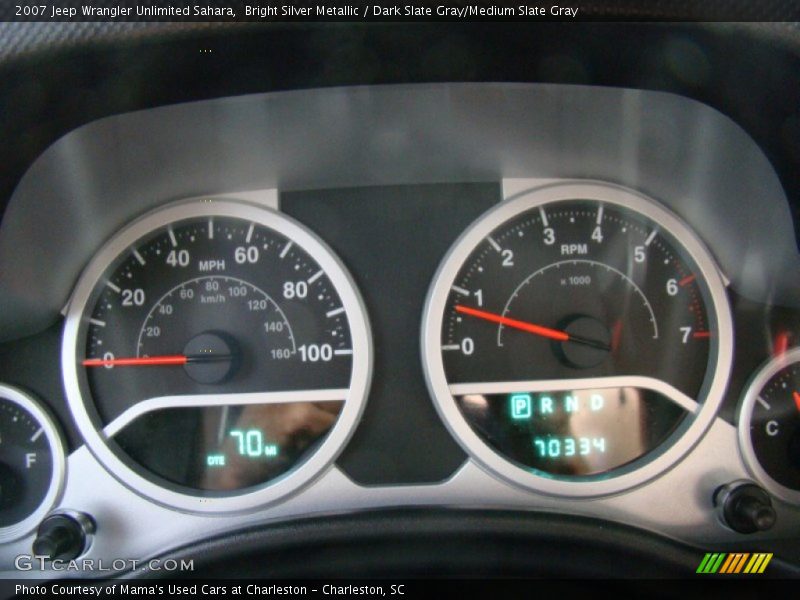 Bright Silver Metallic / Dark Slate Gray/Medium Slate Gray 2007 Jeep Wrangler Unlimited Sahara