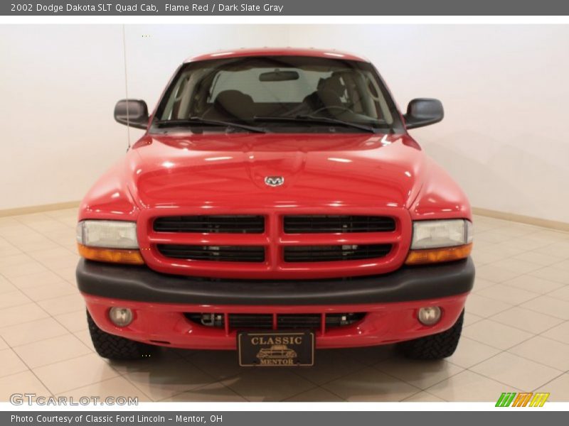 Flame Red / Dark Slate Gray 2002 Dodge Dakota SLT Quad Cab