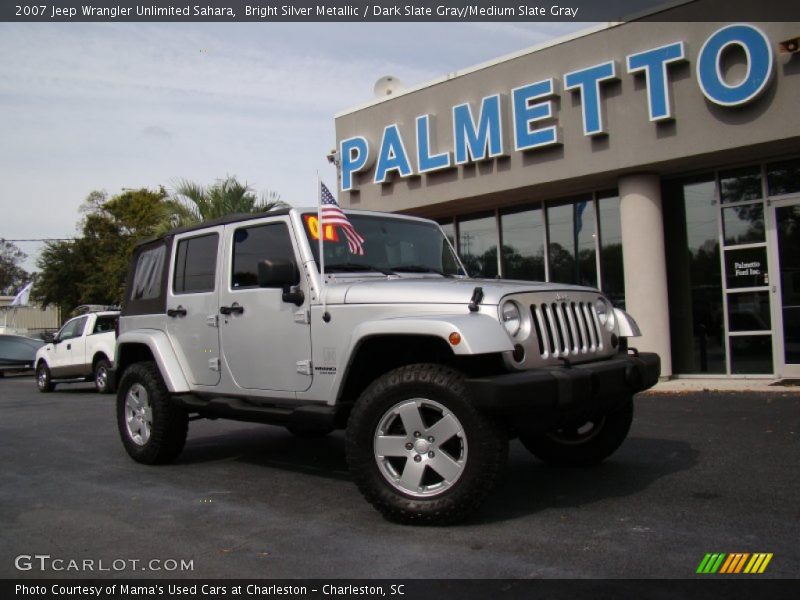 Bright Silver Metallic / Dark Slate Gray/Medium Slate Gray 2007 Jeep Wrangler Unlimited Sahara