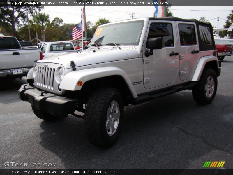 Bright Silver Metallic / Dark Slate Gray/Medium Slate Gray 2007 Jeep Wrangler Unlimited Sahara