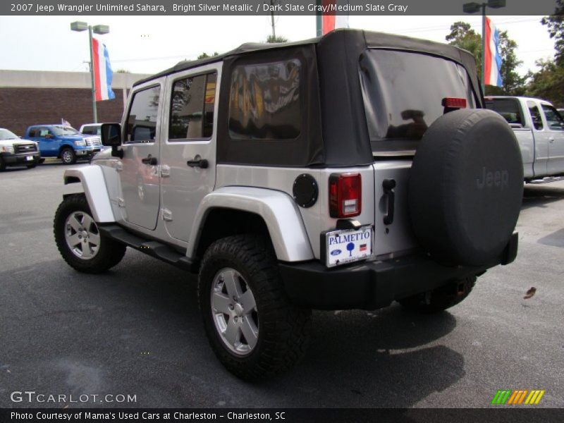 Bright Silver Metallic / Dark Slate Gray/Medium Slate Gray 2007 Jeep Wrangler Unlimited Sahara