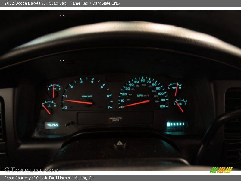 Flame Red / Dark Slate Gray 2002 Dodge Dakota SLT Quad Cab