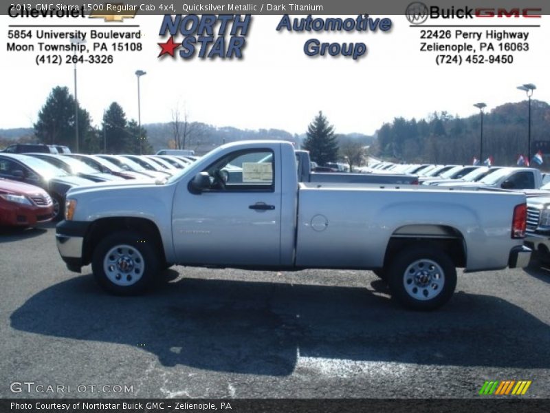 Quicksilver Metallic / Dark Titanium 2013 GMC Sierra 1500 Regular Cab 4x4