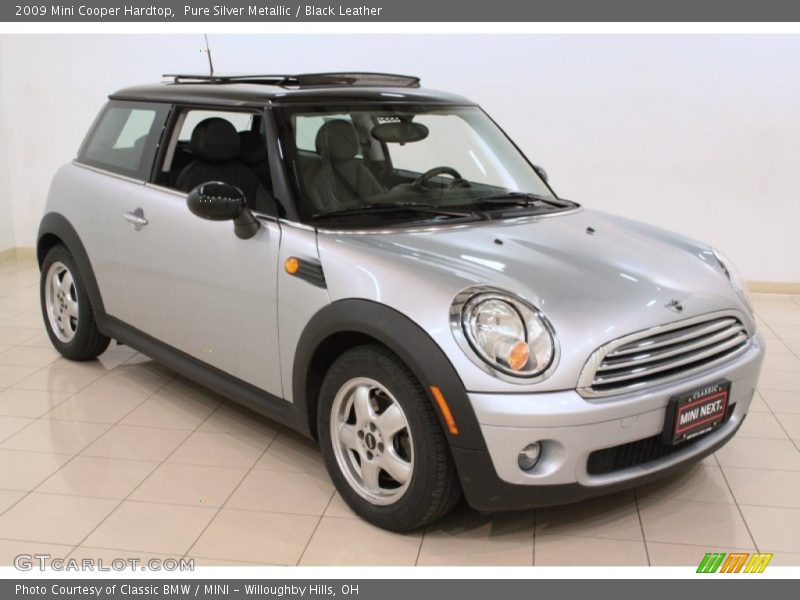 Pure Silver Metallic / Black Leather 2009 Mini Cooper Hardtop