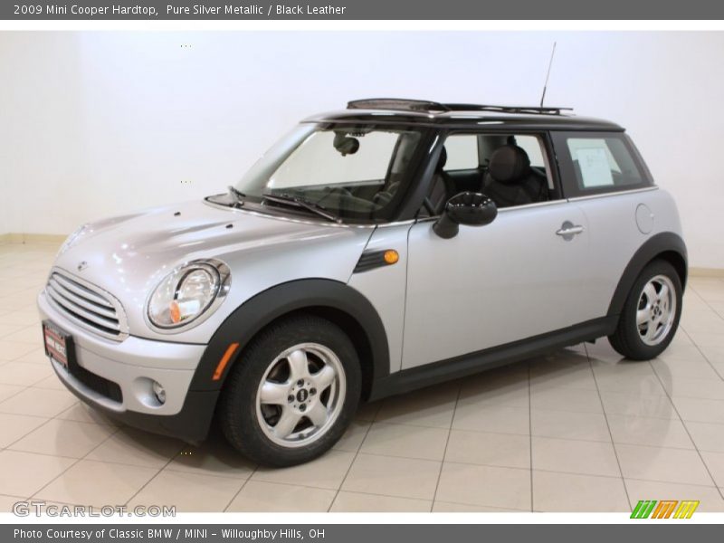 Pure Silver Metallic / Black Leather 2009 Mini Cooper Hardtop