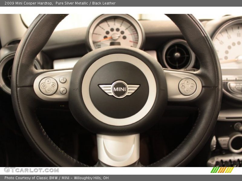 Pure Silver Metallic / Black Leather 2009 Mini Cooper Hardtop