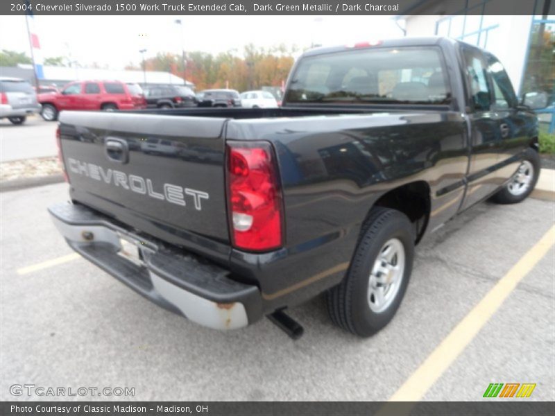 Dark Green Metallic / Dark Charcoal 2004 Chevrolet Silverado 1500 Work Truck Extended Cab
