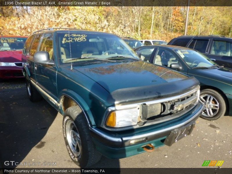 Emerald Green Metallic / Beige 1996 Chevrolet Blazer LT 4x4