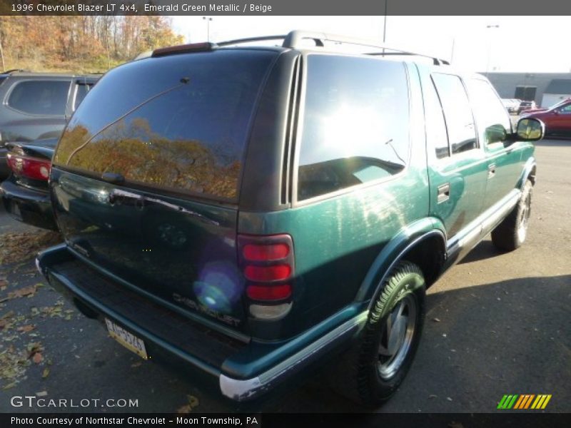 Emerald Green Metallic / Beige 1996 Chevrolet Blazer LT 4x4