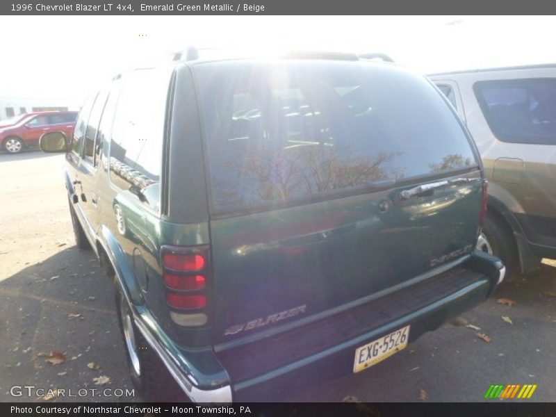 Emerald Green Metallic / Beige 1996 Chevrolet Blazer LT 4x4