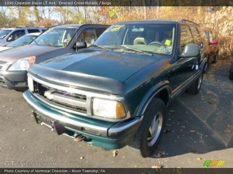 Emerald Green Metallic / Beige 1996 Chevrolet Blazer LT 4x4