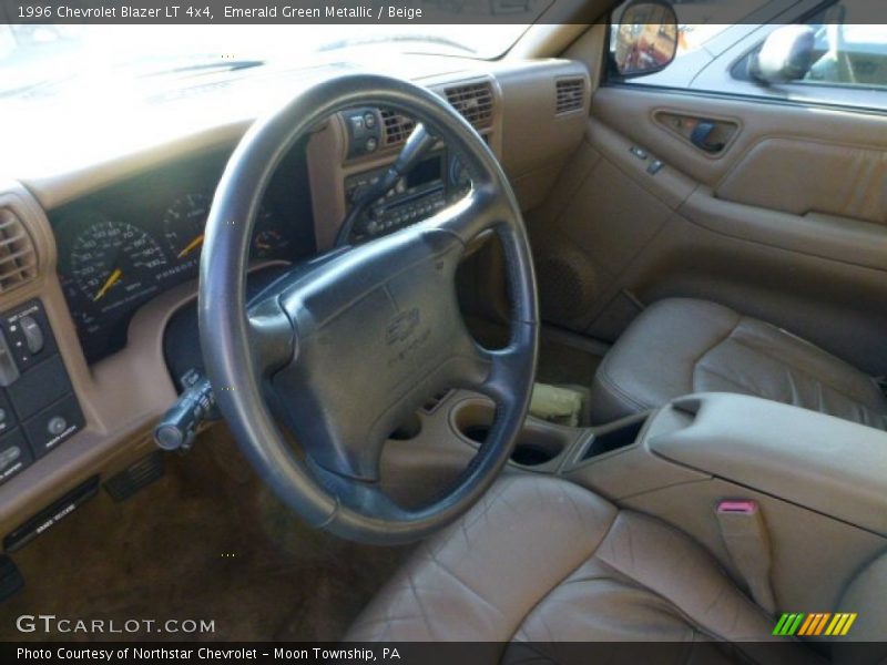 Emerald Green Metallic / Beige 1996 Chevrolet Blazer LT 4x4